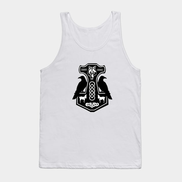 Norse Thor's Hammer Tank Top by imphavok